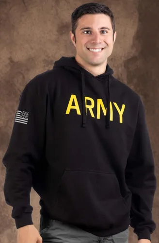 Vista 7 de Ann Arbor T-shirt Co. Sudadera con capucha para el ejército de los Estados Unidos, First Responder de la Fuerza Aérea del Ejército