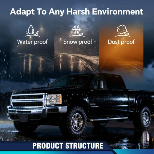 Vista 8 de PIT66 Conjunto de faros laterales izquierdos, compatible con Chevy Silverado 1500 2007-2013, Silverado 2500 3500 2007-2014 y HD Lente transparente