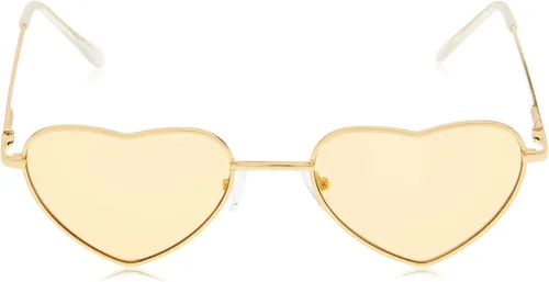 Vista 2 de Circus by Sam Edelman Cc529 Metal Uv Protective Women's Heart Sunglasses. Trendy Gifts for Her, 55 Mm