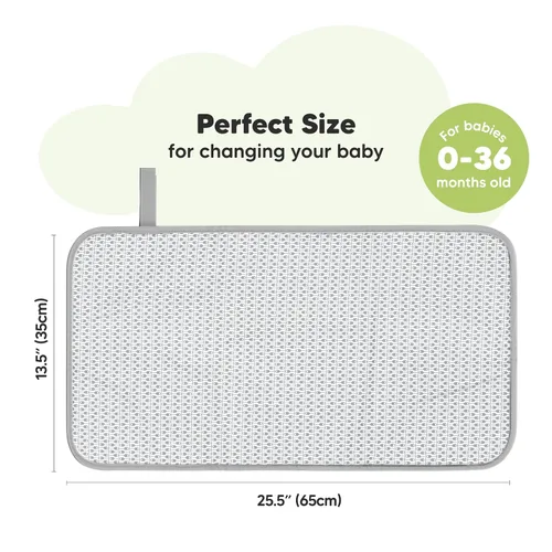 Vista 3 de KeaBabies Cambiador de pañales portátil y paquete de 5 paños para eructos para bebés, niños y niñas, tapete cambiador plegable impermeable