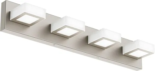 Vista 20 de Ralbay - Luz LED negra para tocador de baño, moderna, atenuable con 5 temperaturas de color, accesorios de iluminación de pared de acrílico negro