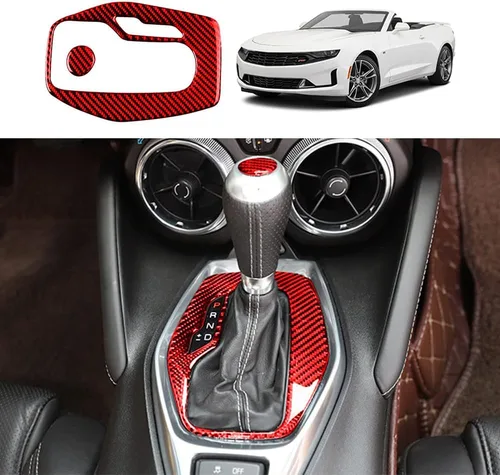 Vista 12 de Calcomanía de fibra de carbono para perilla de ventilación de aire acondicionado, cubierta interior para Chevrolet Camaro 2016 2017 2018 2019 2020