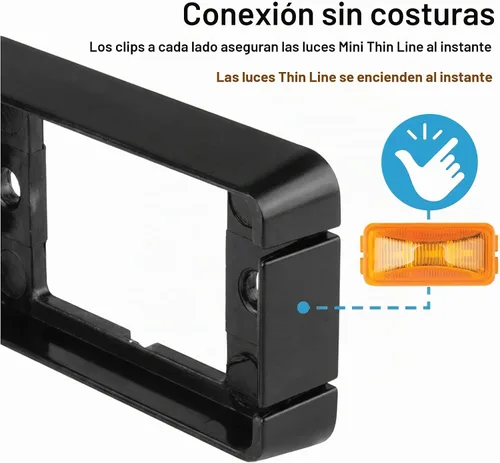 Vista 2 de Lumitronics Soporte de base RV para mini luces de línea delgada