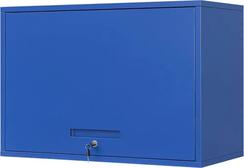 Vista 11 de Yizosh Armario de garaje de metal con puertas, armario de almacenamiento montado en la pared, gabinete de herramientas flotante para sótano, cocina