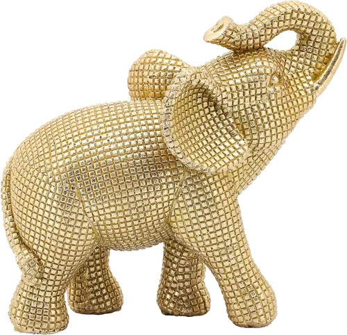 Vista 8 de Figura decorativa de elefante de resina para decoración del hogar y el baño, estatua de adorno para escritorio de oficina, sala de estar