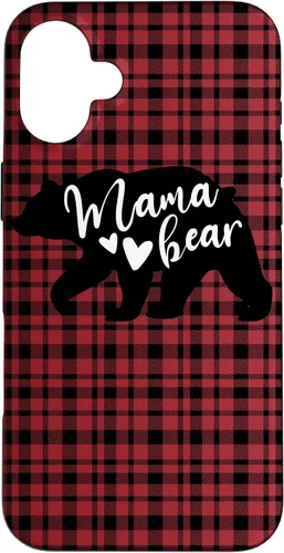 Vista 23 de Mama Bear Buffalo Black and Red Plaid Family Women Mom Gifts Case for iPhone 17