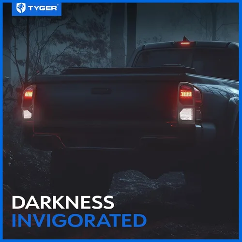 Vista 3 de Tyger Auto Pauldrons - Fundas protectoras de luz trasera de aleación de aluminio fundido de alta calidad compatibles con Toyota Tacoma 2016-2023