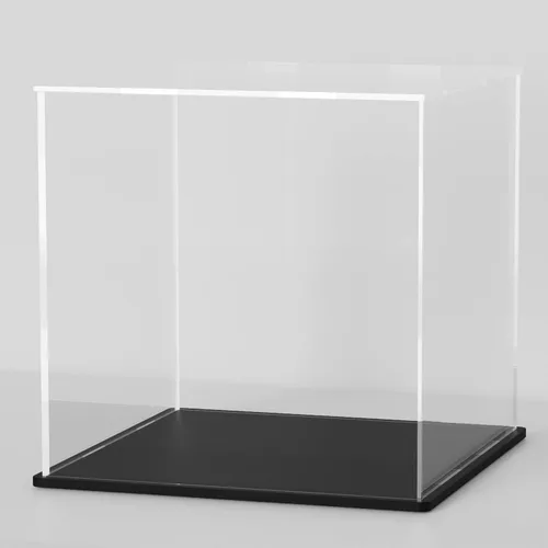 Vista 10 de Vitrina de acrílico completamente ensamblada, caja de acrílico transparente de 4 pulgadas para exhibición de coleccionables, vitrina de vidrio