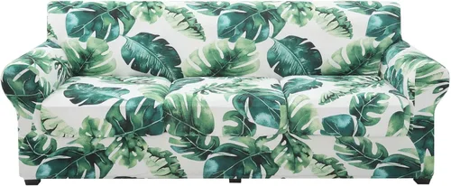 Vista 26 de hyha Funda para sofá, fundas para sofá biplaza, diseño floral, elásticas, estampadas, 3 piezas, fundas para sofá de 2 cojines separados, protector