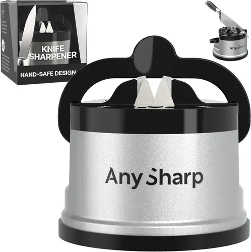 Vista 16 de AnySharp – EDICIONES – Afilador de cuchillos manos libres - Herramienta de afilado fácil de usar con base de succión PowerGrip y ángulo