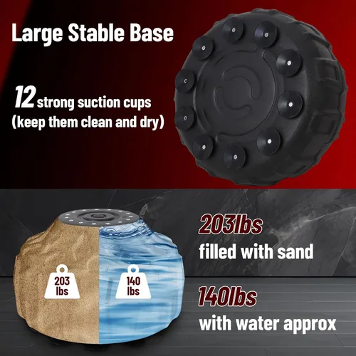 Vista 2 de Saco de boxeo con soporte, 70 pulgadas, rodamiento de 203 libras, bolsa de boxeo pesada independiente para jóvenes adultos, base estable grande