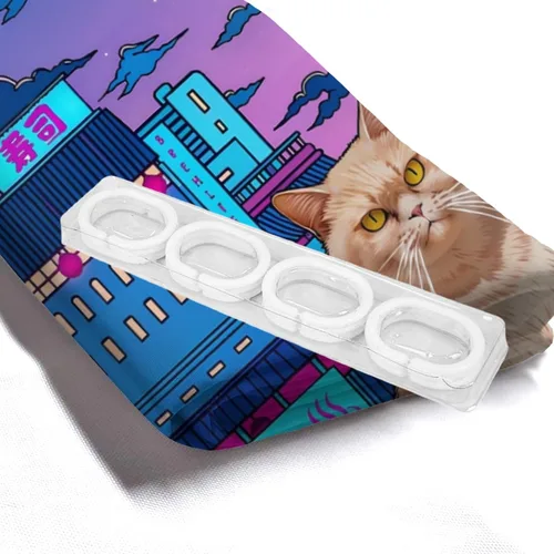 Vista 6 de Cortina de ducha de gato japonés de neón, impermeable, de poliéster, decoración retro para niños y adultos, se adapta a bañera, ducha y ventana