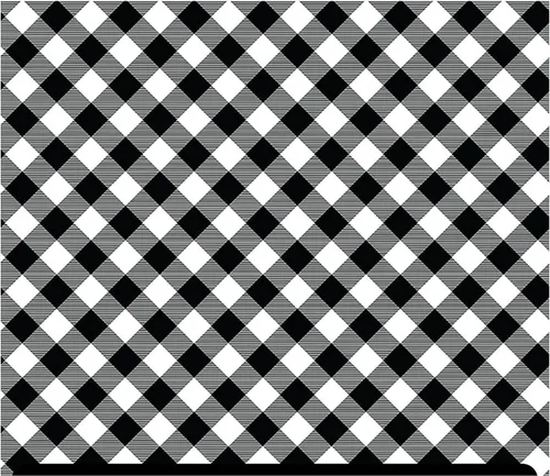 Vista 26 de HTV con estampado de día a cuadros (19.66 x 36 pulgadas) - Tablero de ajedrez B&W