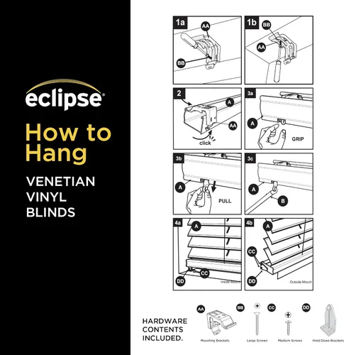 Vista 9 de Eclipse Persianas de Vinilo Premium de 2 Pulgadas para Filtrado de Luz y Privacidad, Persianas Duraderas para Oscurecer Habitaciones para el Hogar u