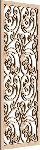 Vista 178 de 9 3/8"W x 24 3/8"H x 1/4"T Marilla Decorativos Paneles de Pared de Madera Calado, Abedul
