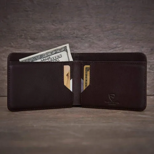 Vista 2 de Vaultskin MANHATTAN - Cartera plegable minimalista delgada y tarjetero de crédito con bloqueo RFID e ideal para bolsillo frontal