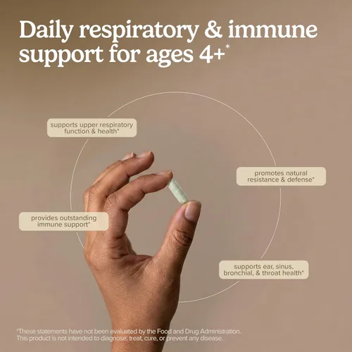 Vista 4 de Terry Naturally PleuraMax - Suplemento de salud respiratoria superior - Procedente de hongos ostra - Incluye vitamina C para apoyo inmunológico