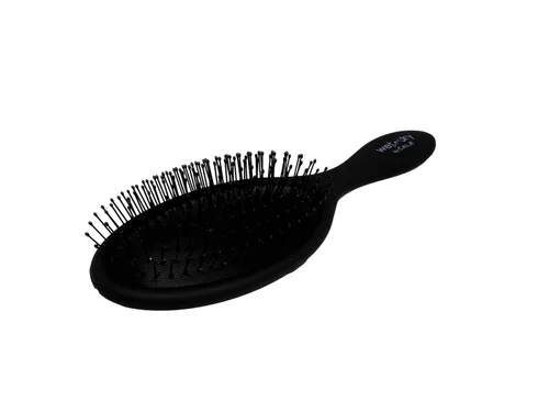 Vista 3 de CALA Wet-N-Dry - Cepillo desenredante para cabello, negro, cerdas suaves y flexibles para cabello húmedo o seco, ayuda a reducir el enganche