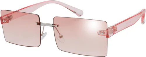 Vista 20 de The Fresh - Lentes de sol minimalistas pequeños rectangulares transparentes - Embalaje exquisito