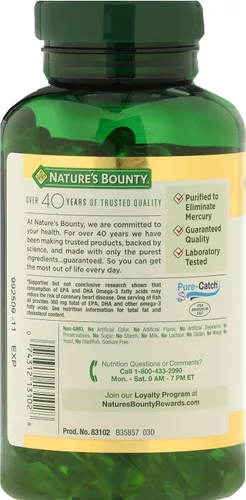 Vista 2 de Nature's Bounty aceite de pescado omega 3 sin olor, 0.04 oz (1200 mg), 16878, 1, 1
