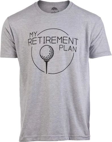 Vista 2 de My (Golf) Plan de jubilación Camiseta divertida con texto en inglés Golfing, camiseta de humor para hombre
