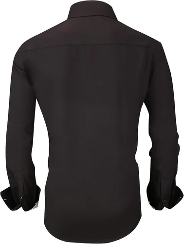 Vista 2 de Alex Vando - Camisa de vestir de bambú para hombre, elástica, de ajuste regular y libre de arrugas
