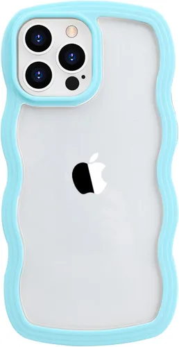 Vista 15 de LOEV Funda transparente diseñada para iPhone 7 Plus, iPhone 8 Plus con borde ondulado, bonita funda transparente con forma de onda rizada, a prueba