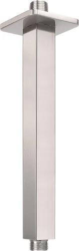 Vista 10 de Brazo de ducha para montaje en techo HarJue, brazo de extensión cuadrado para ducha de lluvia con brida y cinta de teflón de acero inoxidable