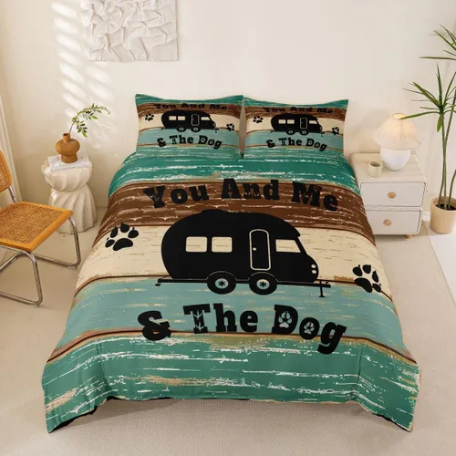 Vista 12 de Erosebridal Camper Bedding - Juego de ropa de cama de 2 piezas, estilo rústico de granja, juego de ropa de cama de campamento para adolescentes