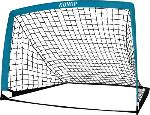 Vista 29 de Portería de fútbol portátil de 5 x 3, 6 x 4, 9 x 5 pies, para patio trasero, red de práctica de fútbol plegable con bolsa de transporte para niños