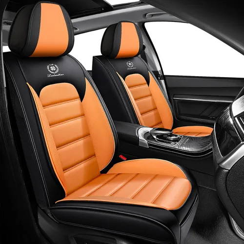 Vista 11 de Fundas de asiento para Chevrolet Chevy Aveo 2004-2011, funda de asiento de automóvil de piel sintética, compatible con bolsa de aire, protector