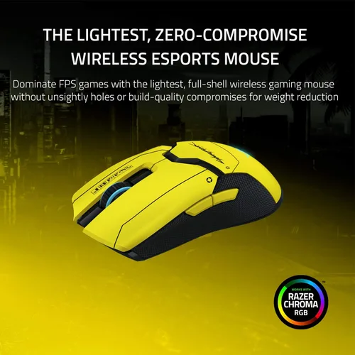 Vista 2 de Razer Viper Ultimate - Mouse inalámbrico ligero para juegos y base de carga RGB tecnología inalámbrica Hyperspeed - Sensor óptico DPI de 20 K