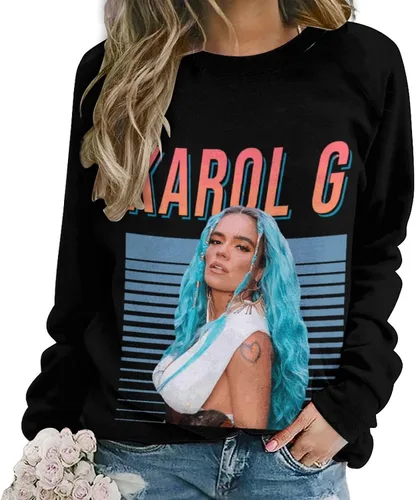 Vista 2 de PAPERBAGS Sweatshirt Womens Graphic Crewneck Long Sleeve Sweatshirts Casual Pullover Tops