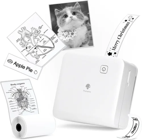 Vista 9 de Phomemo M02Pro Mini impresora de etiquetas adhesivas, máquina de 300 DPI para hacer etiquetas Mini Thermal Printer Print 3 Size 15mm/25mm/53mm