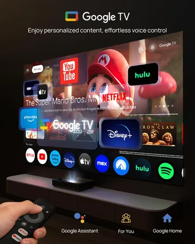 Vista 10 de WEMAX Nova Pro Proyector de Tiro Ultra Corto 4K, TV Láser ALPD de 150", Smart Google TV, 2100 Lúmenes ISO, Dolby Audio DTS-HD, Proyector UST