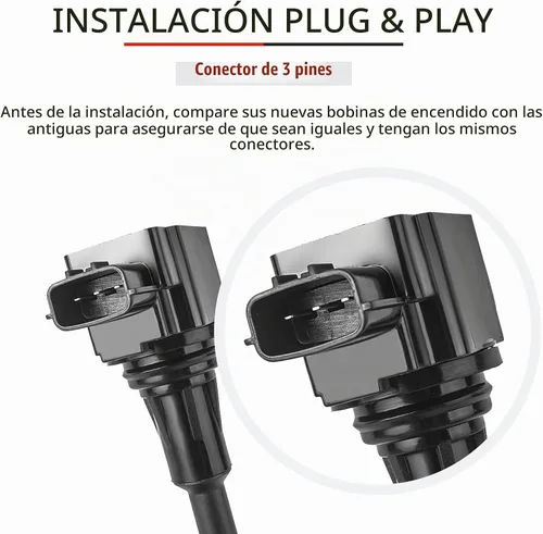 Vista 5 de Paquete de bobinas de encendido para L4 2.5 Nissan Frontier Xtrail, UF509