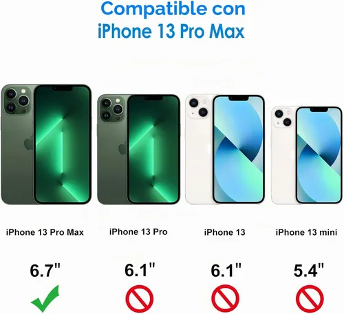 Vista 2 de JETech - Funda para iPhone 13 Pro Max de 17 cm, cubierta a prueba de golpes sin amarillamiento, con parte trasera transparente antiarañazos