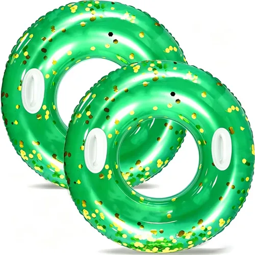 Vista 14 de Anillo de natación grande con asas para adultos, anillos clásicos de piscina de 47 pulgadas, tubos interiores de piscina, flotadores inflables