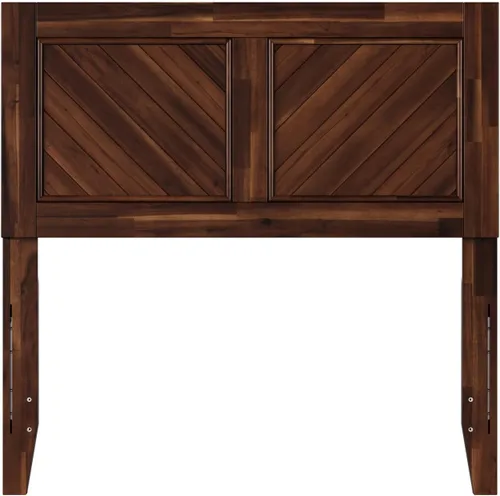 Vista 6 de AFI, Cabecero de cama individual Canyon de madera maciza rústica estilo granja, color madera de granero