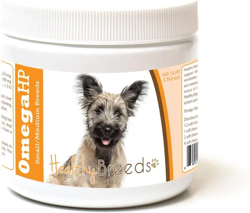 Vista 4 de Healthy Breeds Affenpinscher Omega HP - Masticables suaves para piel y pelaje, 60