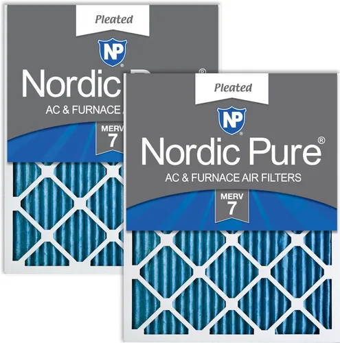 Vista 80 de Nordic Pure 20x20x1 (Tamaño real: 19 1/2 x 19 1/2 x 3/4) Filtros de aire para caldera/aire acondicionado Poly Green MERV 6 – Reduce el polvo