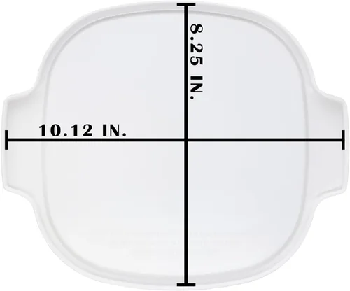 Vista 2 de CorningWare A-2-PC 2Qt & 3Qt Tapas de plástico blanco (paquete de 2) - Fabricado en Estados Unidos BPA Free Plastic Flexible Snap Fit Refrigerator