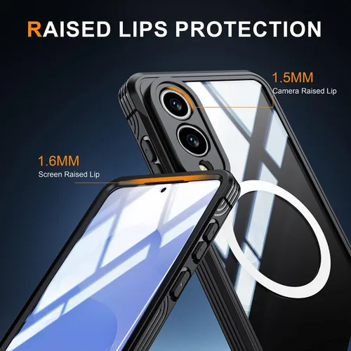 Vista 7 de Funda de privacidad para Samsung Galaxy S25 Edge, compatible con MagSafe, Galaxy S25 Edge, funda magnética con protector de pantalla de privacidad