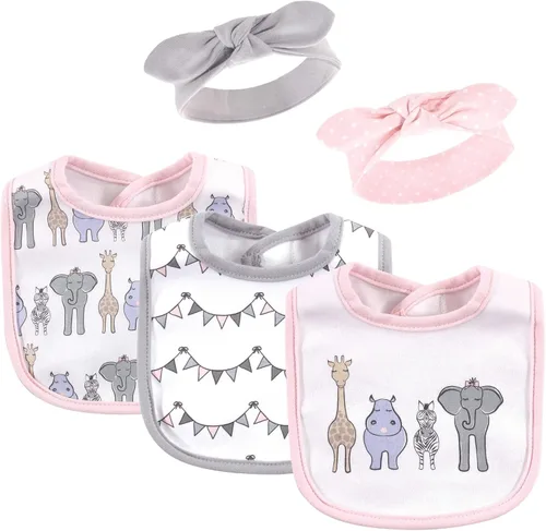Vista 20 de Hudson Baby Conjunto de babero y diadema de algodón unisex para bebé Leopard Mamas Mini