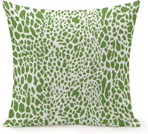 Vista 14 de Fundas de almohada de granja con cremallera de 16 x 16 pulgadas, estampado de leopardo y guepardo blanco y negro, fundas de almohada decorativas