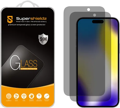 Vista 9 de Supershieldz (Juego de 2) (Privacidad) Protector de pantalla anti espía diseñado para iPhone Air (16.5 cm), de vidrio templado, antiarañazos, sin