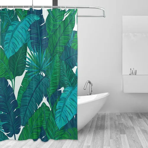 Vista 20 de MNSRUU Fabric Shower Curtain, Flowers and Butterflies Pink Waterproof Polyester Curtains with Hooks for Home Bathroom Decorative