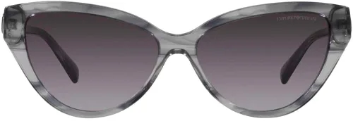 Vista 2 de Emporio Armani EA 4192 Gafas de sol para mujer gris a rayas 5714140