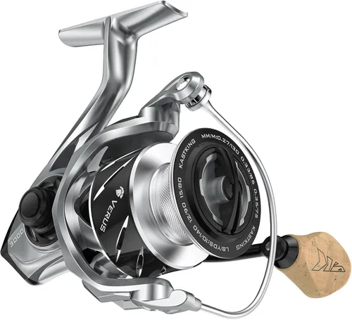 Vista 18 de KastKing Verus Spinning Fishing Reels with Lightweight Nylitech Body Negro