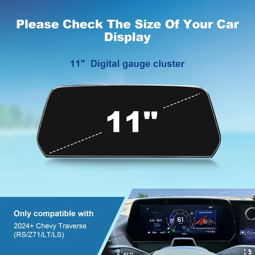 Vista 2 de Protector de pantalla para Chevy Traverse (LS/LT/Z71/RS/High Country) 2024 2025 2026 para Chevy Traverse (LS/LT/Z71/RS/High Country) Centro
